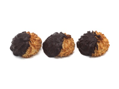 Coconut Macaroons: Chocolate Dipped